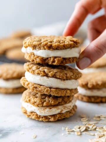 Oatmeal Sandwich Cookies with Brown Butter Cream Cheese Filling Recipe