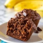 Chocolate Banana Oatmeal Blender Muffins Recipe