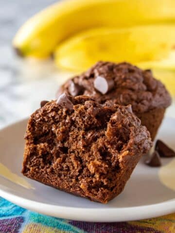 Chocolate Banana Oatmeal Blender Muffins Recipe