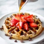 Fluffy Homemade Chocolate Chip Waffles Recipe