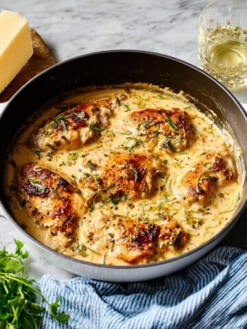 Tuscan Skillet Chicken With Creamy Sun-Dried Tomatoes and Spinach Recipe